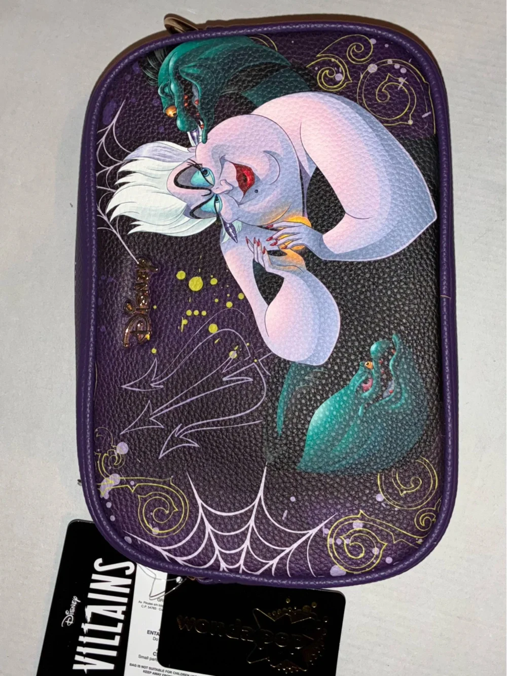 Wondapop Purple Ursula Crossbody with Teal Eel Accents